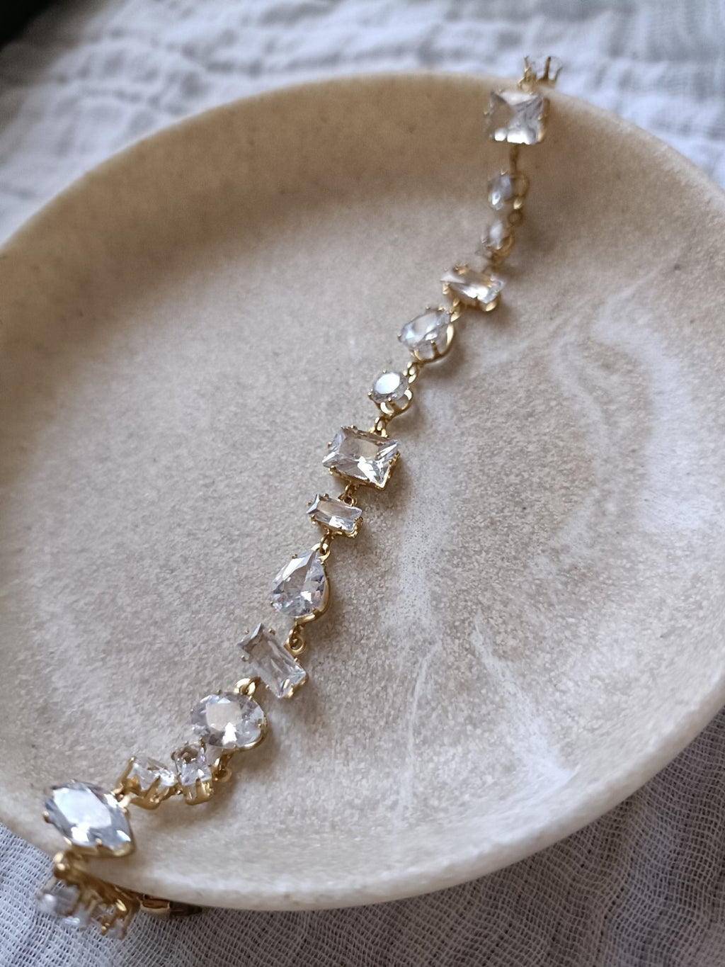 Bracelet Éclat en Acier Inoxydable – Pierres Synthétiques
