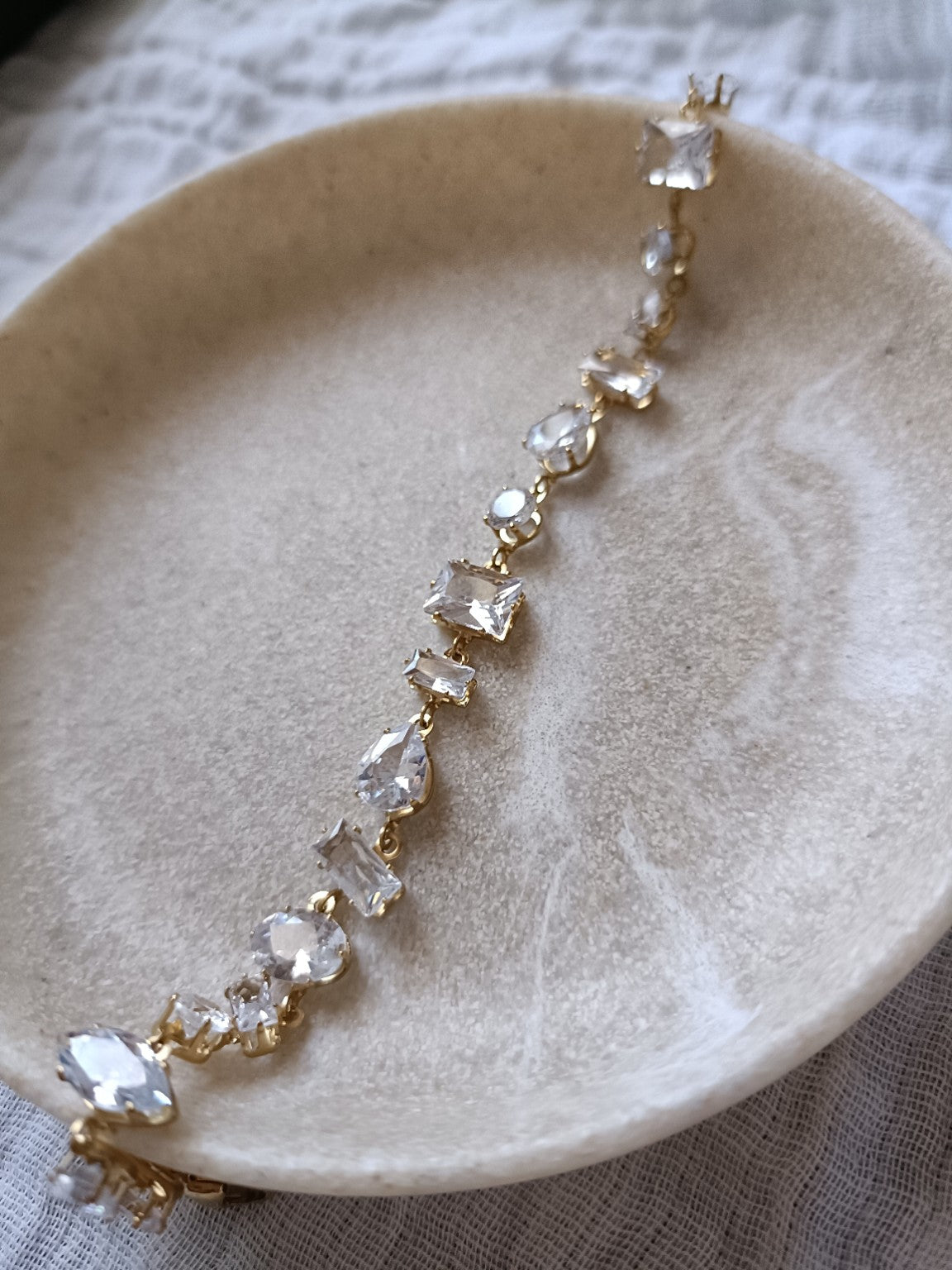 Bracelet Éclat en Acier Inoxydable – Pierres Synthétiques
