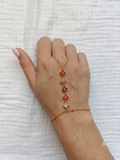 Chaine de Main Princesse Rouge et Rose