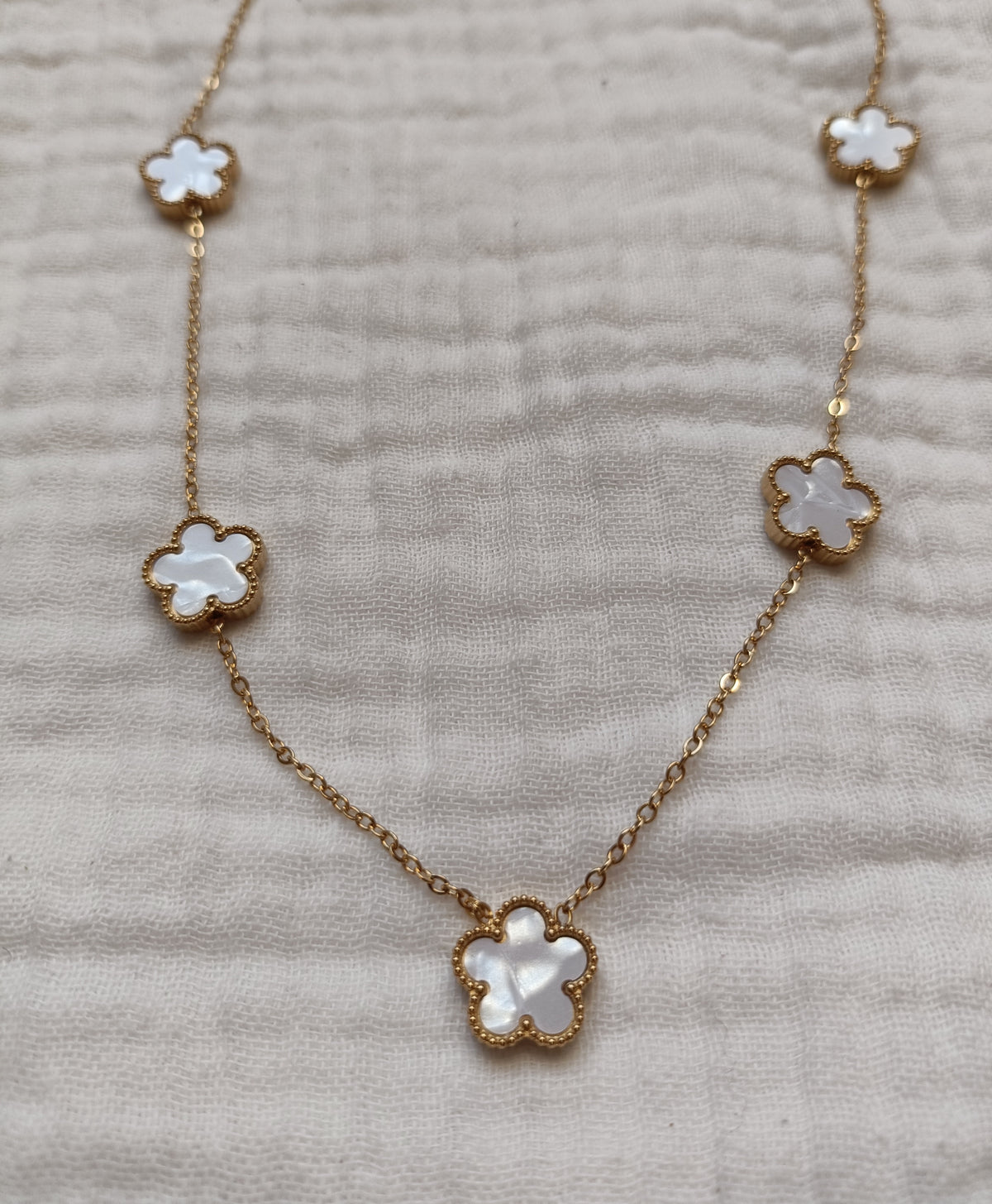 Collier Trefle Nacré