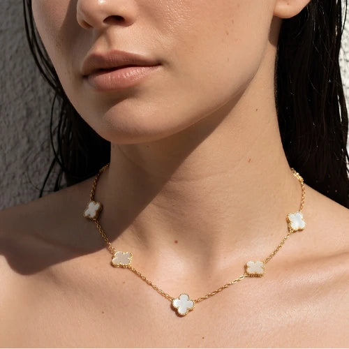 Collier Trefle Nacré