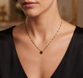 Collier Court Trèfle Noir