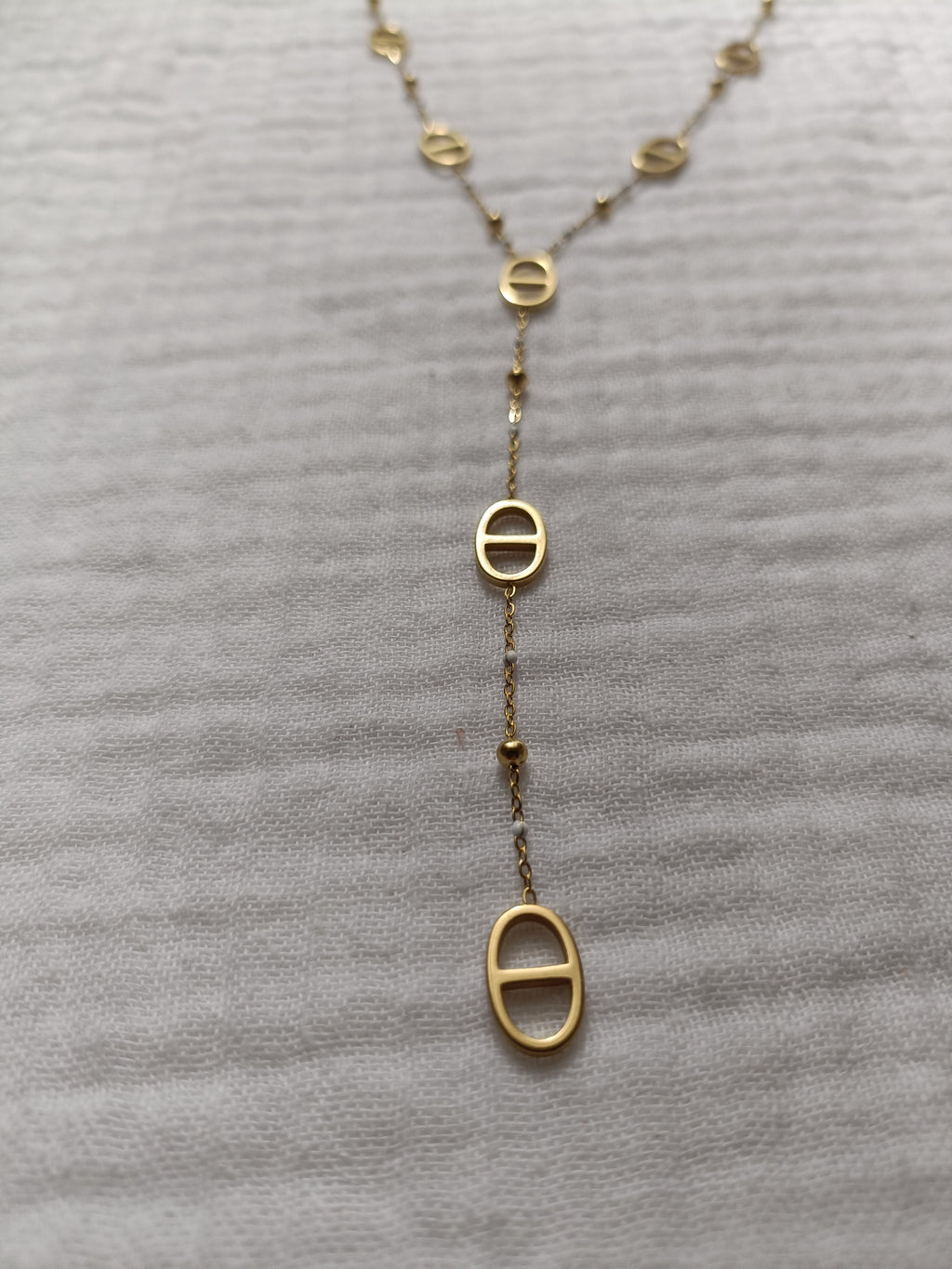 Collier a Grosses Mailles Marines
