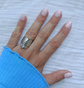 Bague Effet Martelé Argent à Breloque Etoile