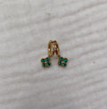 Boucles Anneaux à Trefles Princesse Vert