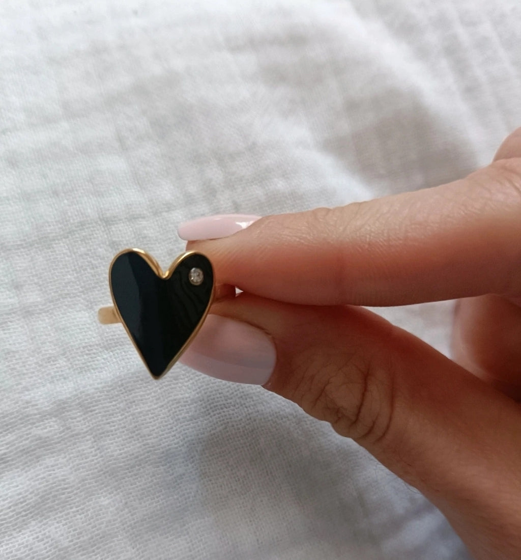 Bague Coeur Acier Inoxydable