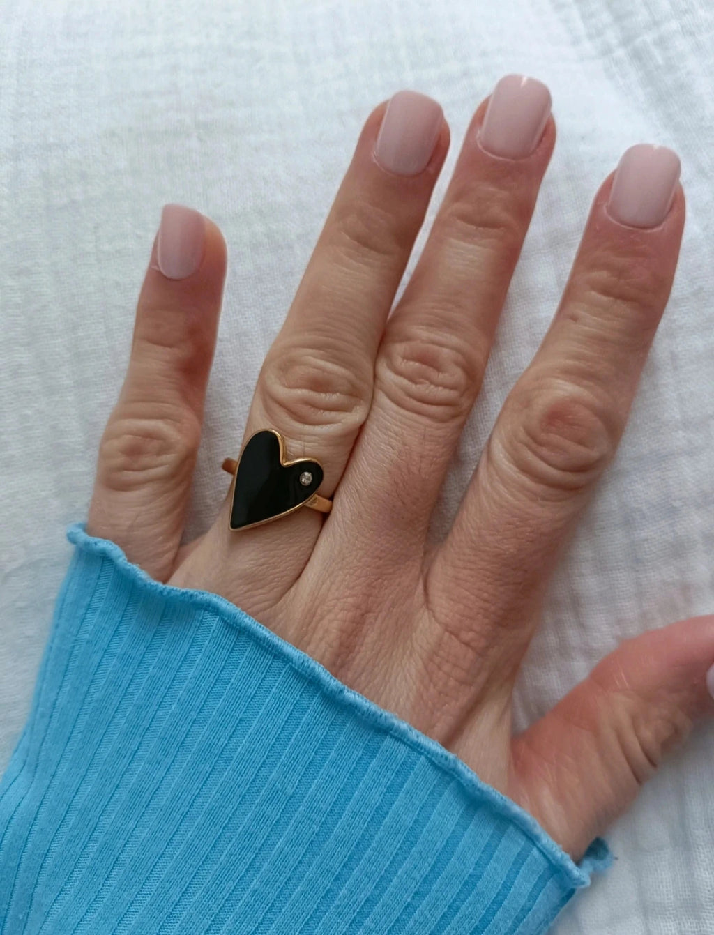 Bague Coeur Acier Inoxydable