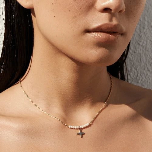 Collier Fin à Petites Perles
